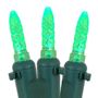 Picture of Green LED Icicle Lights on Green Wire 150 Bulbs