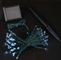Picture of Pure White LED Solar Powered Lights 100 Light String Green Wire
