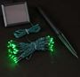 Picture of Green LED Solar Powered Lights 50 Light String Green Wire