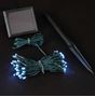 Picture of Pure White LED Solar Powered Lights 50 Light String Green Wire