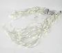Picture of Warm White LED Icicle Lights on White Wire 150 Bulbs