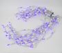 Picture of Purple LED Icicle Lights on White Wire 150 Bulbs