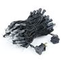Picture of Black Wire Clear Christmas Mini Lights 100 Light 34 Feet Long
