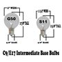 Picture of 25 Pack of Assorted S11 10 Watt Bulbs Intermidate Base e17
