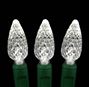 Picture of Pure White 100 LED C6 Strawberry Mini Lights Commercial Grade Green Wire
