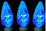 Picture of Blue 100 LED C6 Strawberry Mini Lights Commercial Grade Green Wire
