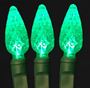 Picture of Green 100 LED C6 Strawberry Mini Lights Commercial Grade Green Wire
