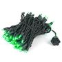 Picture of Commercial Grade Wide Angle 100 LED Green 34' Long Black Wire
