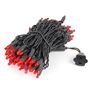 Picture of Commercial Grade Wide Angle 100 LED Red 34' Long Black Wire