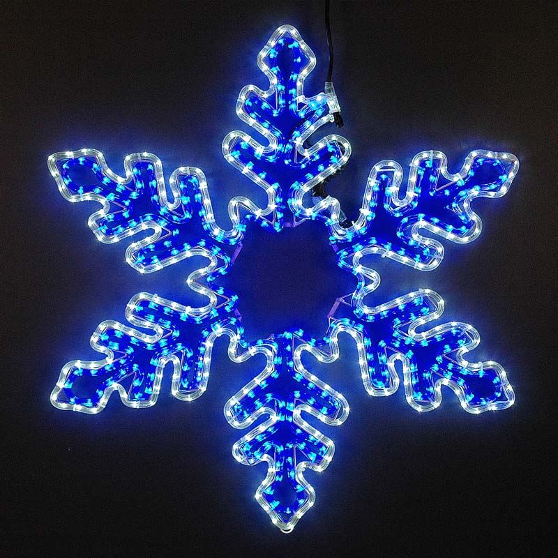 Picture of 5' Fancy LED Blue and White Snowflake