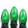 Picture of 5 Pack Green Smooth Glass C9 LED Bulbs