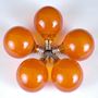 Picture of 100 G40 Globe String Light Set with Orange Satin Bulbs on White Wire