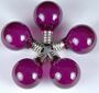 Picture of 25 G30 Globe Light String Set with Purple Satin Bulbs on Brown Wire
