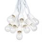 Picture of 25 Clear S14 Commercial Grade Light String Set on 37.5' of White Wire 
