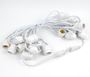 Picture of 25 Clear S14 Commercial Grade Light String Set on 37.5' of White Wire 
