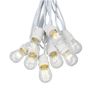 Picture of 25 LED S14 Warm White Commercial Grade Light String Set on 37.5' of White Wire 
