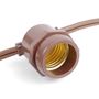 Picture of 50 Clear S14 Commercial Grade Light String Set on 100' of Brown Wire 