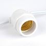 Picture of  50 Clear S14 Commercial Grade Light String Set on 100' of White Wire 