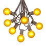 Picture of 100 G40 Globe String Light Set with Yellow Bulbs on Brown Wire