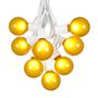 Picture of 100 G50 Globe Light String Set with Yellow Bulbs on White Wire