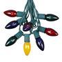 Picture of 100 C9 Christmas Light Set - Assorted Bulbs - Green Wire