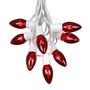 Picture of 100 C9 Christmas Light Set - Red Bulbs - White Wire