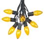 Picture of 100 C9 Christmas Light Set - Yellow Bulbs - Black Wire
