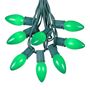 Picture of 100 C9 Ceramic Christmas Light Set - Green - Green Wire
