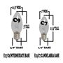 Picture of 100 C9 Ceramic Christmas Light Set - White - White Wire
