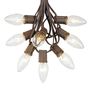 Picture of 25 Twinkling C9 Christmas Light Set - Clear - Brown Wire