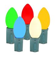 Picture for category Smooth Ceramic LED C9 Plastic Bulbs 