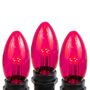 Picture of 5 Pack Pink Smooth Glass C9 LED Bulbs