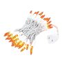 Picture of Amber/Orange 50 Light 11' Long White Wire Christmas Mini Lights