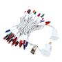 Picture of Multi 50 Light 11' Long White Wire Christmas Mini Lights