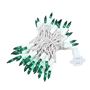 Picture of Green 50 Light 11' Long White Wire Christmas Mini Lights
