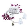 Picture of Purple 50 Light 11' Long White Wire Christmas Mini Lights