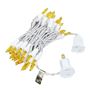 Picture of Yellow 50 Light 11' Long White Wire Christmas Mini Lights