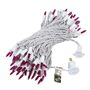 Picture of Purple Christmas Mini Lights 100 Light 50 Feet Long on White Wire