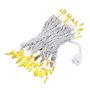Picture of Yellow Christmas Mini Lights 100 Light 50 Feet Long on White Wire
