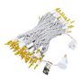 Picture of Yellow Christmas Mini Lights 100 Light 50 Feet Long on White Wire