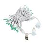 Picture of Commercial Grade Wide Angle 100 LED Green 34' Long White Wire