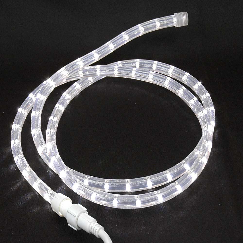 Straighten Fraud caress Custom Cut Pure White Low Voltage 12V LED Rope Light Kit 1/2" - Novelty  Lights Inc