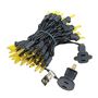 Picture of Yellow Christmas Mini Lights 50 Light on Black Wire 11 Feet Long