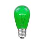 Picture of 25 Pack of Transparent Green S14 11 Watt Bulbs Medium Base e26