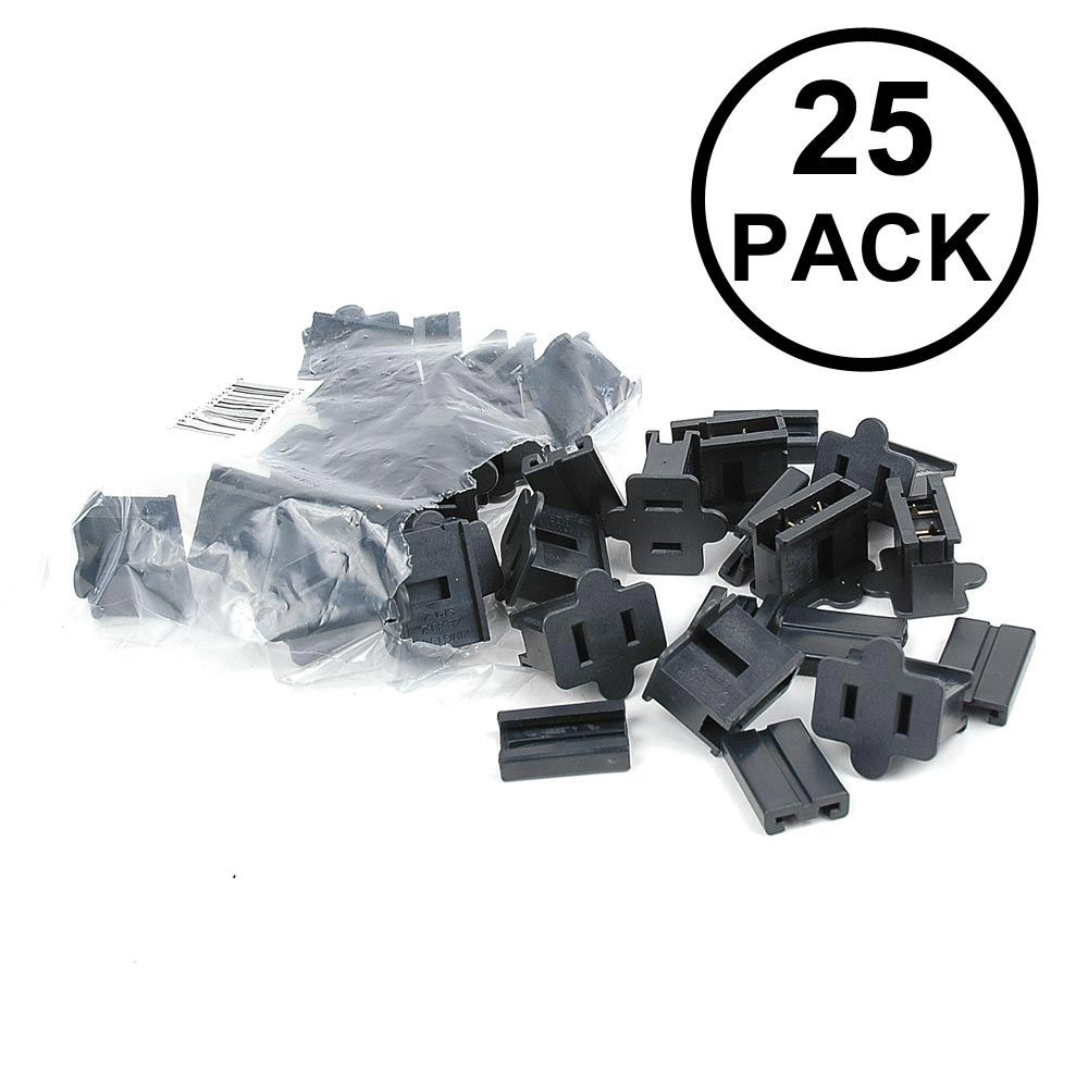 SPT-2 Male/Female Plug, Snap On Vampire Plugs, Black, Polarized, 10 Amp ...