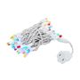 Picture of 50 LED Multi LED Christmas Lights 11' Long on White Wire