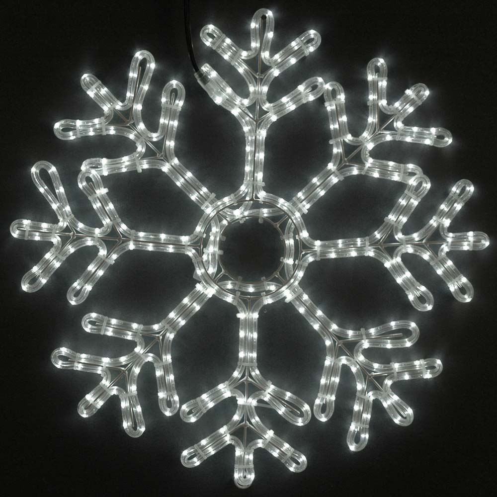 35 Lights Pure White LED Snowflake Light Strings 