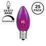 Picture of Purple Transparent C9 7 Watt Replacement Bulbs 25 Pack