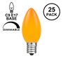 Picture of Orange Ceramic Opaque C9 7 Watt Bulbs 25 Pack