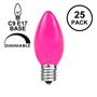 Picture of Pink Ceramic Opaque C9 7 Watt Bulbs 25 Pack